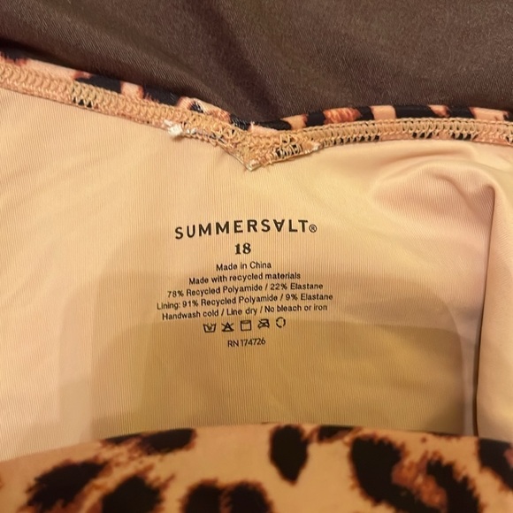 Summersalt The Marina Leopard Print One Piece Swimsuit Size 18 - Picture 6 of 8